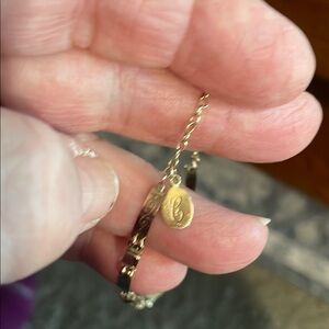 Gold and Purple Chain Link Bracelet